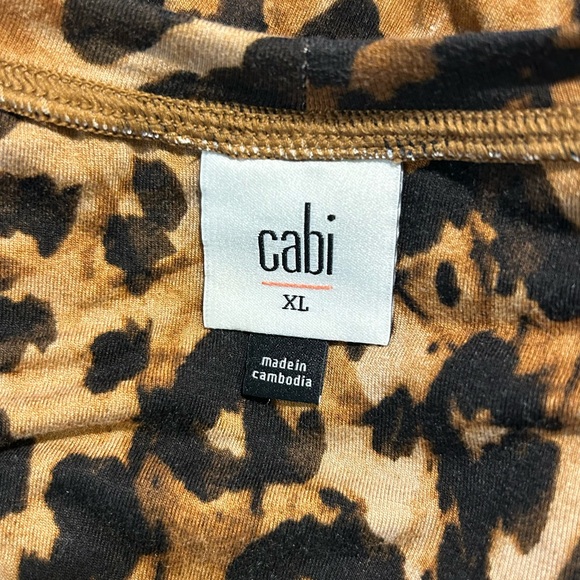 CAbi Selma Leopard Print Long Sleeve Maxi - Size XL - Picture 6 of 7